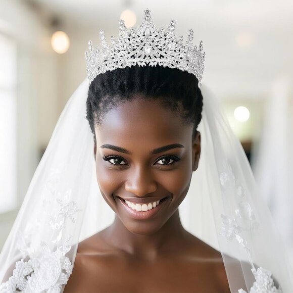 Tiaras Crowns for Women Crystal Rhinestone Queen Headband Wedding Bridal main image 7